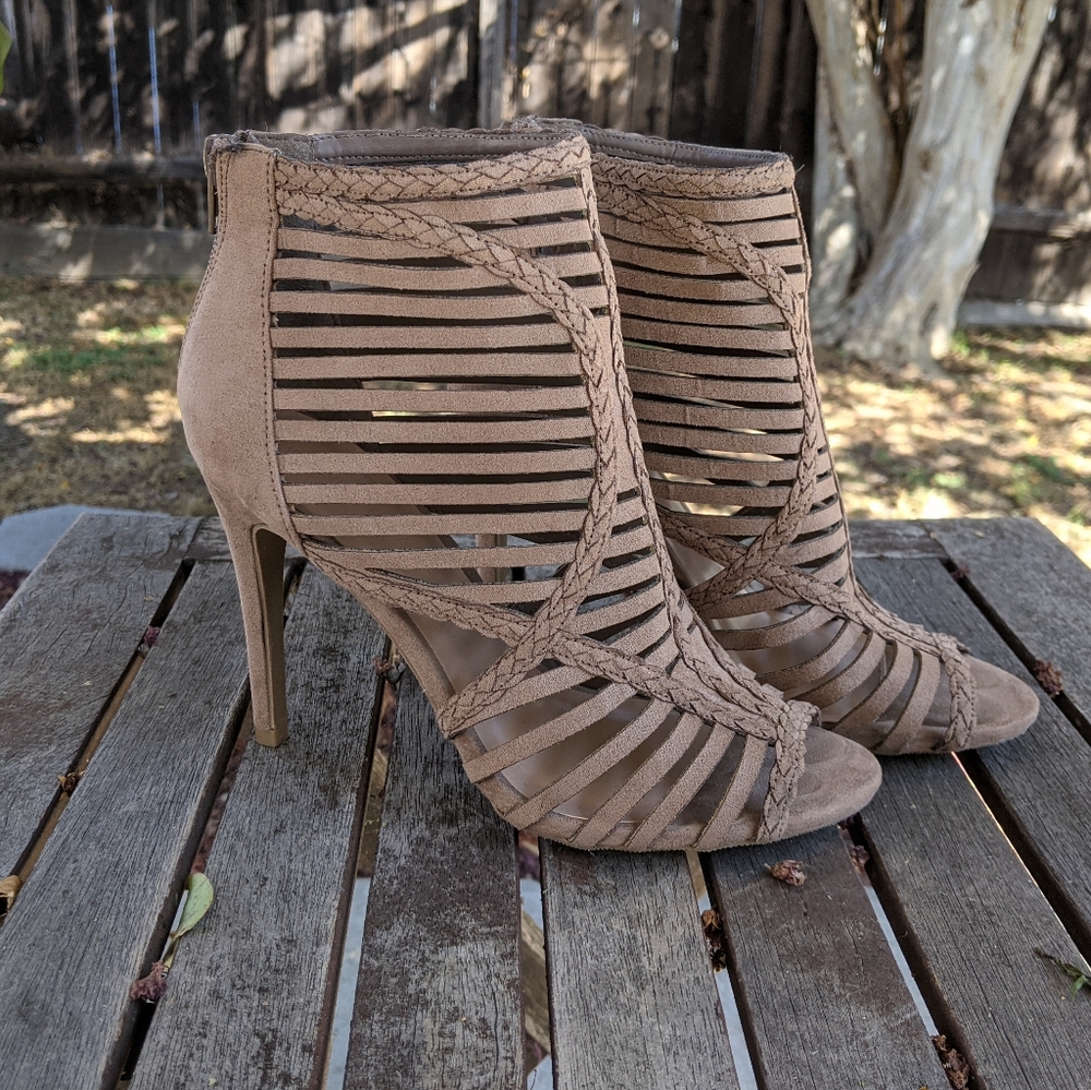 Tan booties
